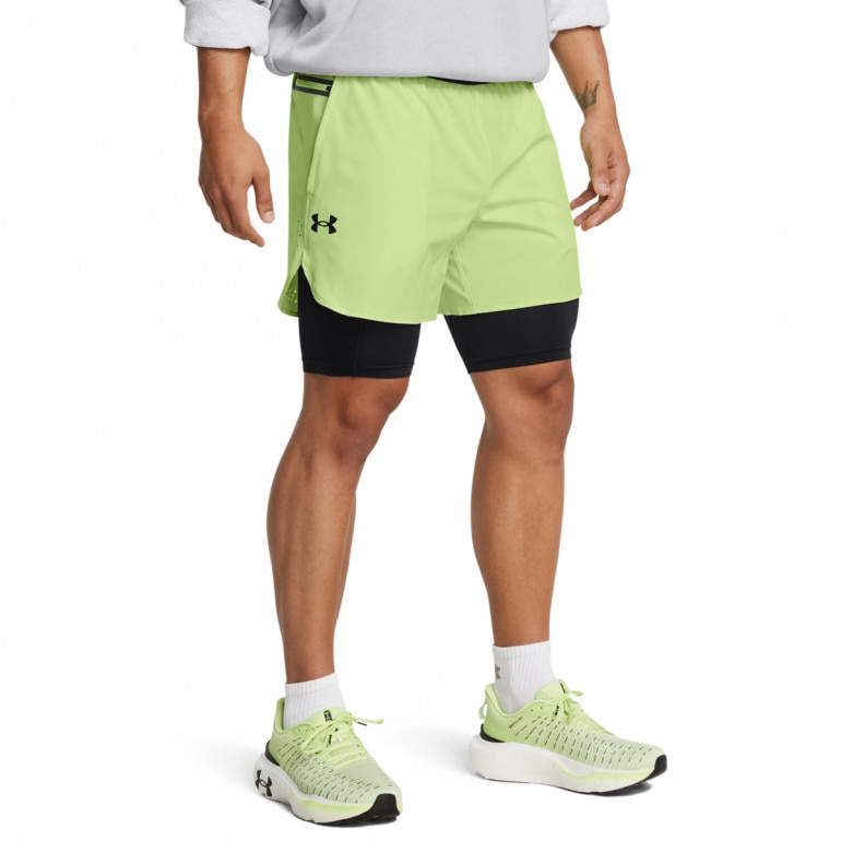 Męskie spodenki treningowe Under Armour UA Vanish Elite 2in1 Short - zielone