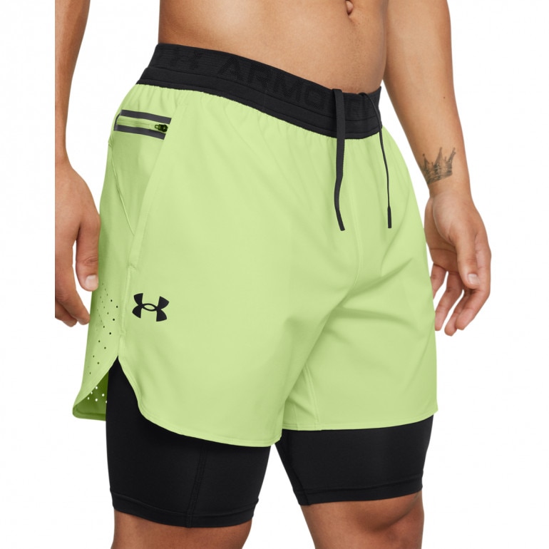 Męskie spodenki treningowe Under Armour UA Vanish Elite 2in1 Short - zielone