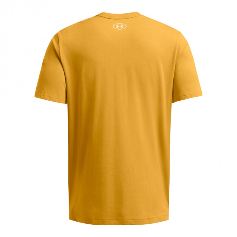 Męski t-shirt z nadrukiem Under Armour Project Rock Made Not Born Short Sleeve - żółty 