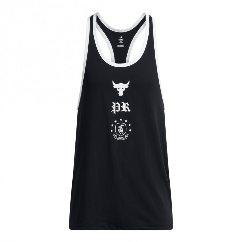 Męski top treningowy Under Armour Project Rock Racer Tank Boh - czarny 