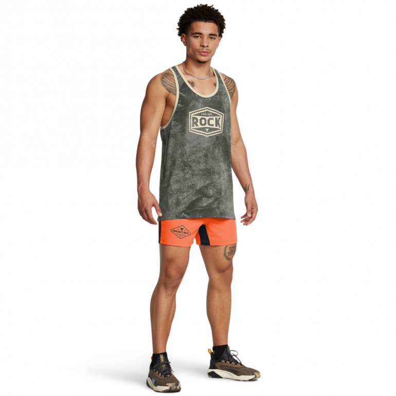 Męski top treningowy Under Armour UA Project Rock Tools Of The Trade Racer Tank - zielony 