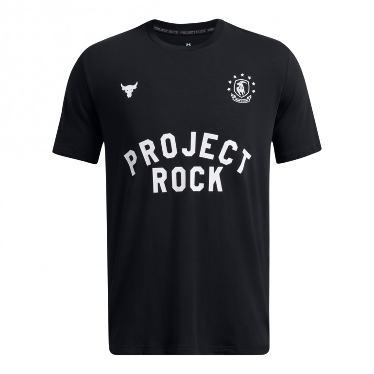 Męska koszulka treningowa Under Armour Project Rock Ss Boh - czarna 