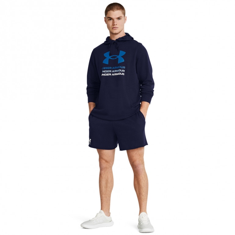 Męskie spodenki dresowe Under Armour UA Rival Terry 6in Short - granatowe
