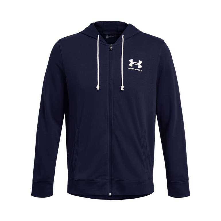 Męska bluza dresowa rozpinana z kapturem Under Armour UA Rival Terry Lc Fz - granatowa