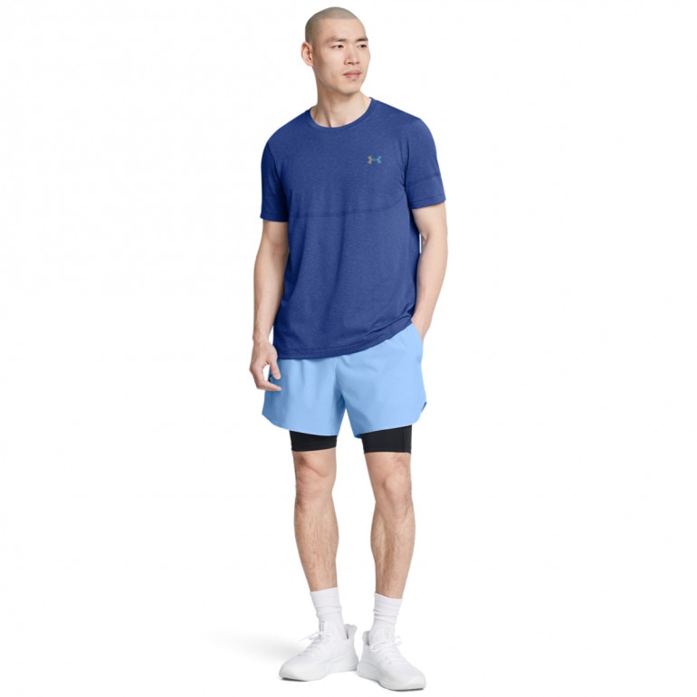 Męska koszulka treningowa Under Armour UA Vanish Elite Seamless SS - niebieska