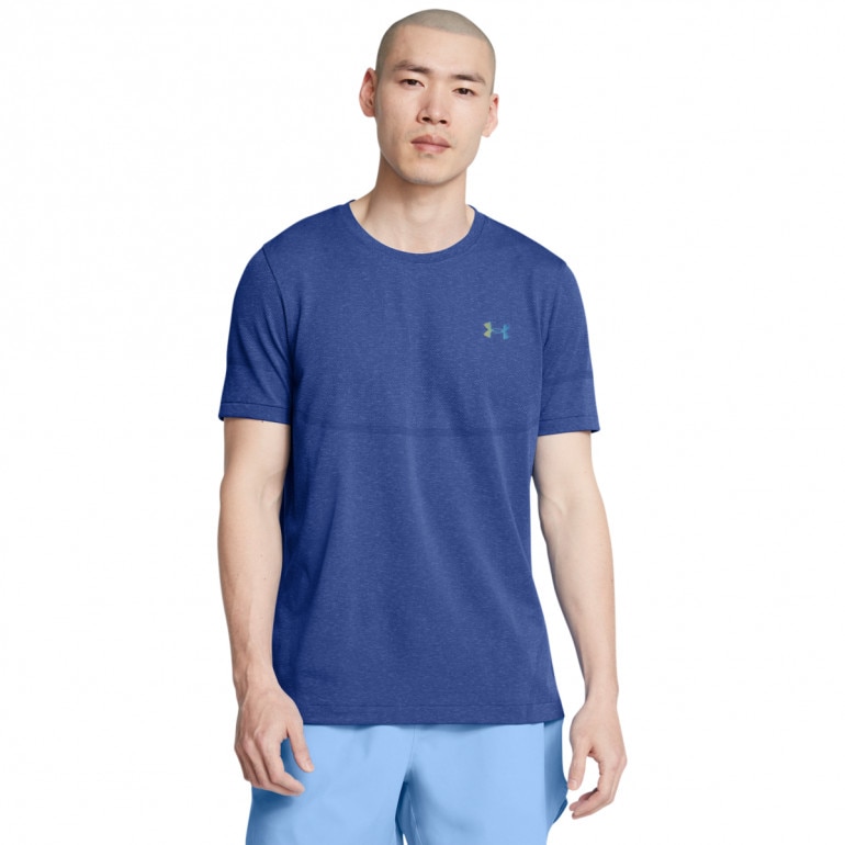 Męska koszulka treningowa Under Armour UA Vanish Elite Seamless SS - niebieska
