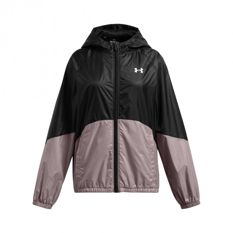 Dziewczęca kurtka wiatrówka Under Armour UA Sport Windbreaker Jkt - czarna