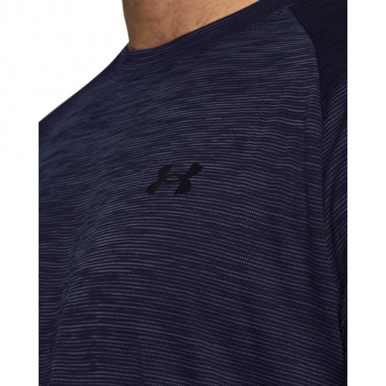 Męska koszulka treningowa Under Armour UA Tech Textured SS - granatowa