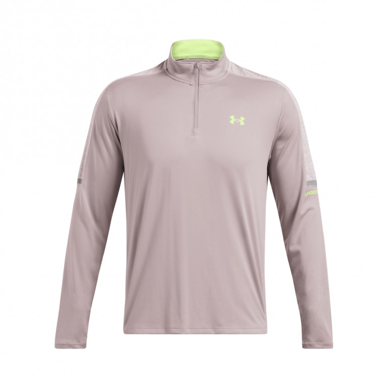 Męski longsleeve treningowy Under Armour UA Tech Utility 1/4 Zip - beżowy
