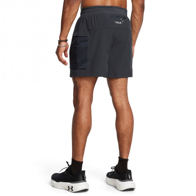 Męskie spodenki do biegania Under Armour UA Trail Run 5'' Shorts - czarne