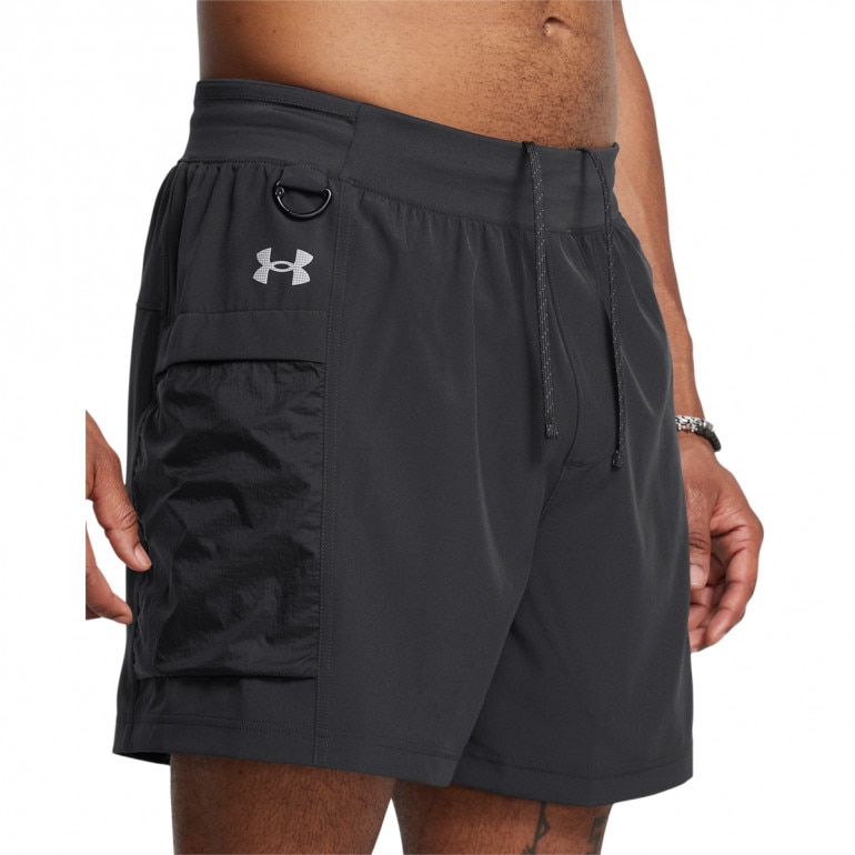 Męskie spodenki do biegania Under Armour UA Trail Run 5'' Shorts - czarne