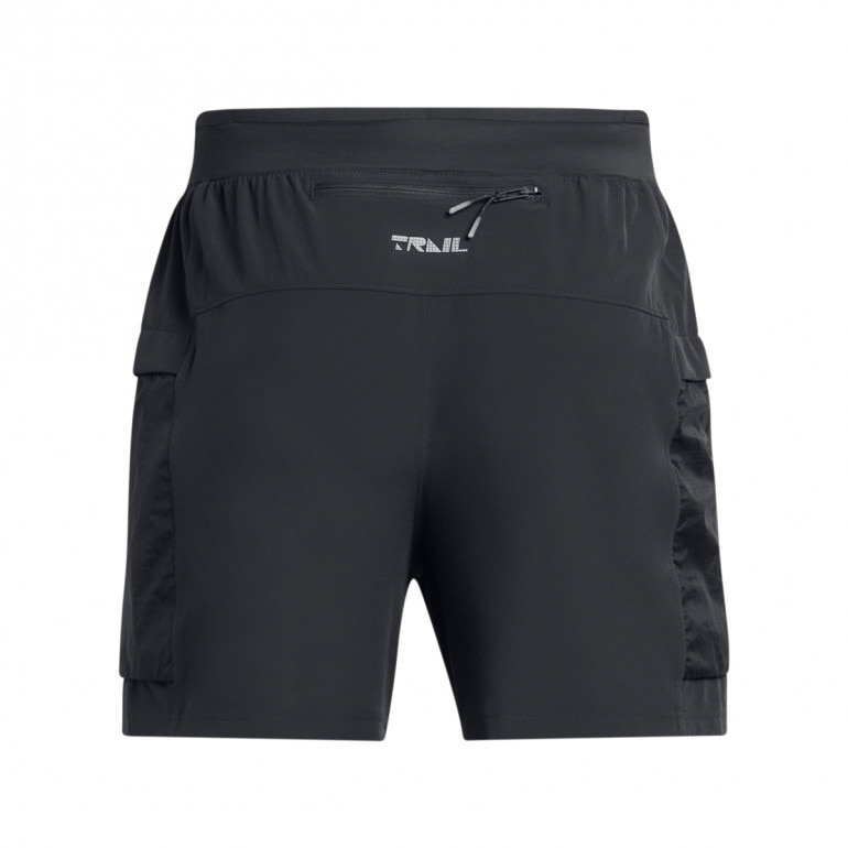 Męskie spodenki do biegania Under Armour UA Trail Run 5'' Shorts - czarne