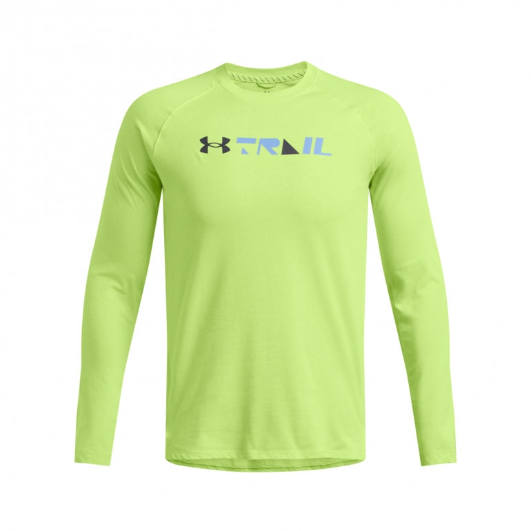 Męski longsleeve do biegania Under Armour UA Trail Run Graphic Ls - zielony