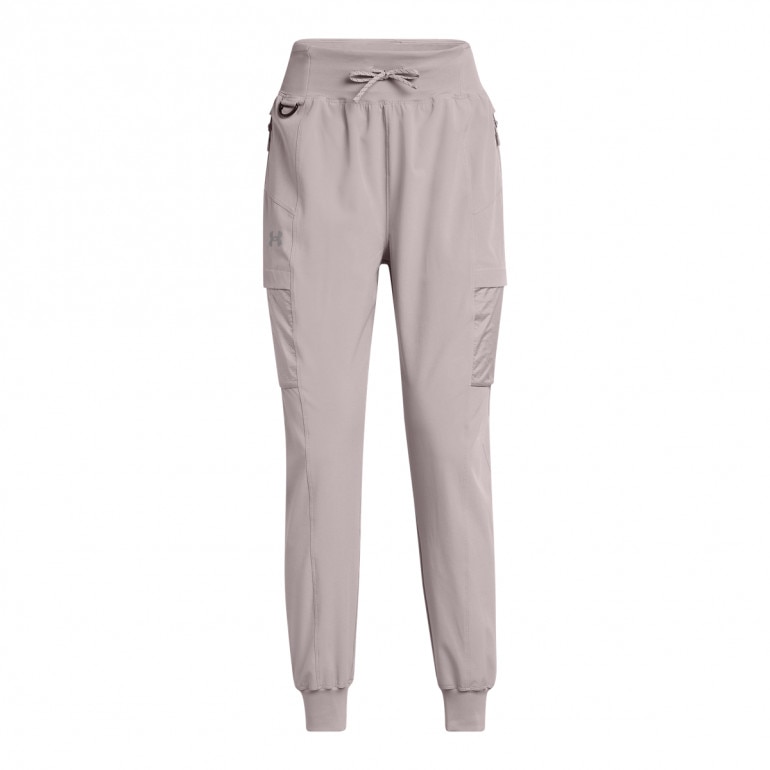 Damskie spodnie do biegania Under Armour UA Trail Run Pants - beżowe