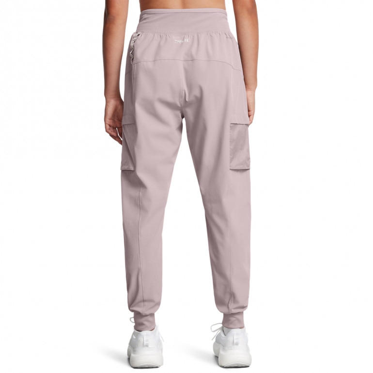 Damskie spodnie do biegania Under Armour UA Trail Run Pants - beżowe