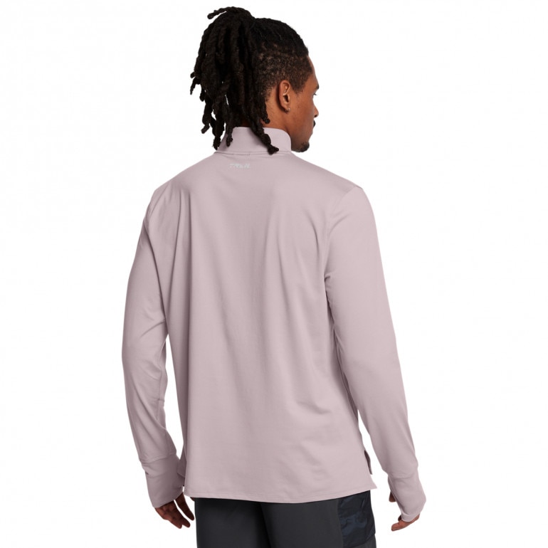 Męski longsleeve do biegania Under Armour UA Trail Run Quarter Zip - beżowy