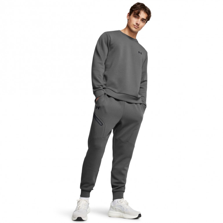 Męska bluza dresowa  nierozpinana bez kaptura Under Armour UA Unstoppable Flc Crew Eu - szara