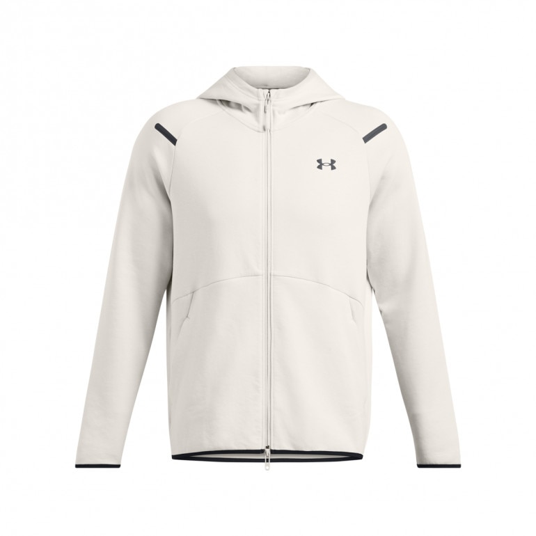 Męska bluza dresowa rozpinana z kapturem Under Armour UA Unstoppable Fleece Full-Zip - beżowa
