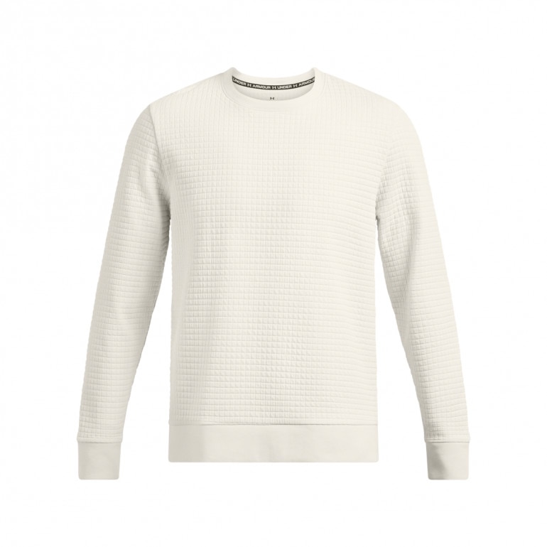 Męska bluza dresowa nierozpinana Under Armour UA Unstoppable Flc Txtr Crew - biała