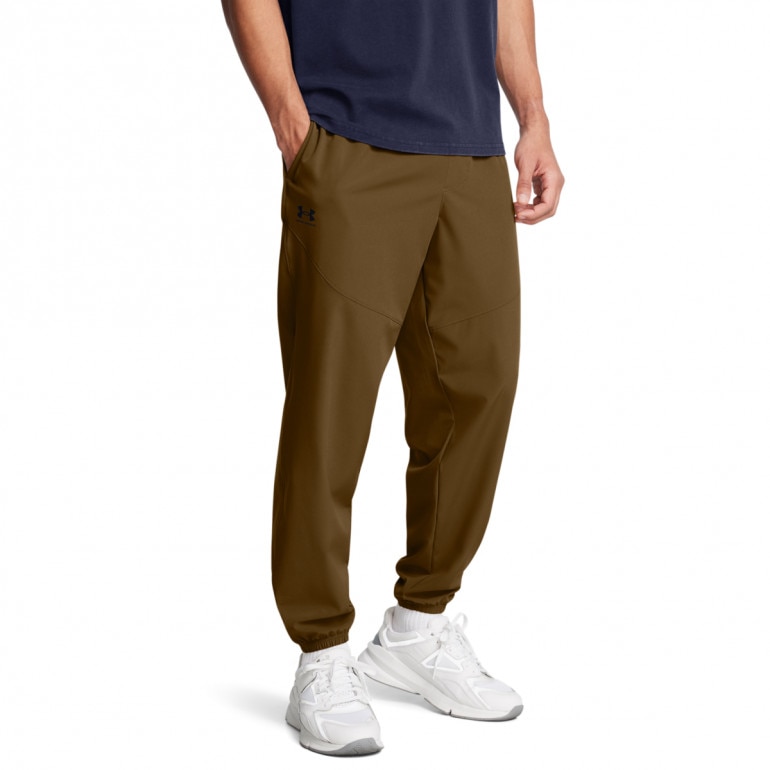 Męskie spodnie treningowe Under Armour UA Vibe Woven Pants - brązowe