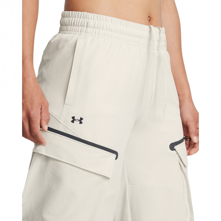 Damskie spodnie treningowe Under Armour Unstoppable Cargo Pant - białe