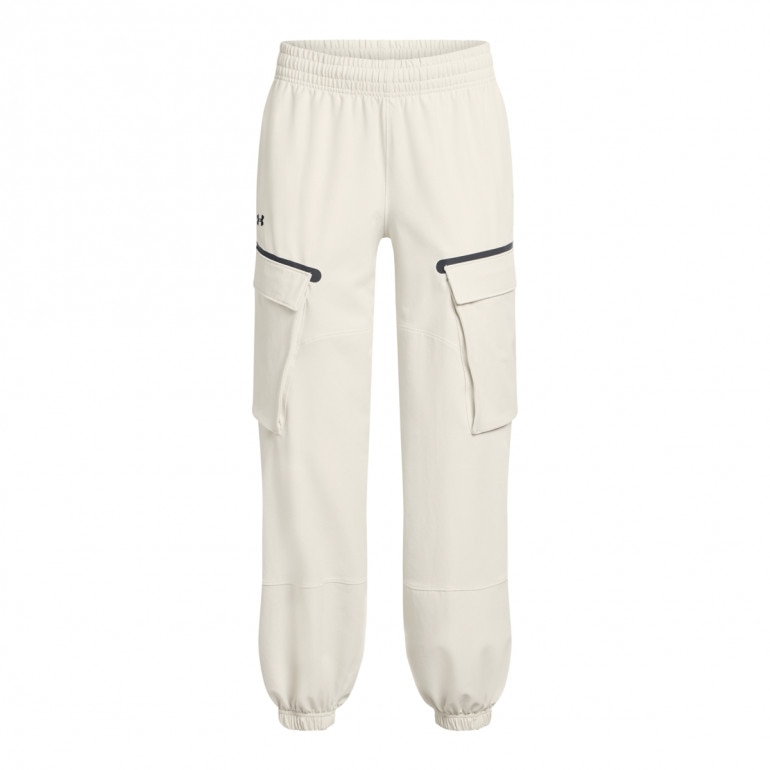 Damskie spodnie treningowe Under Armour Unstoppable Cargo Pant - białe