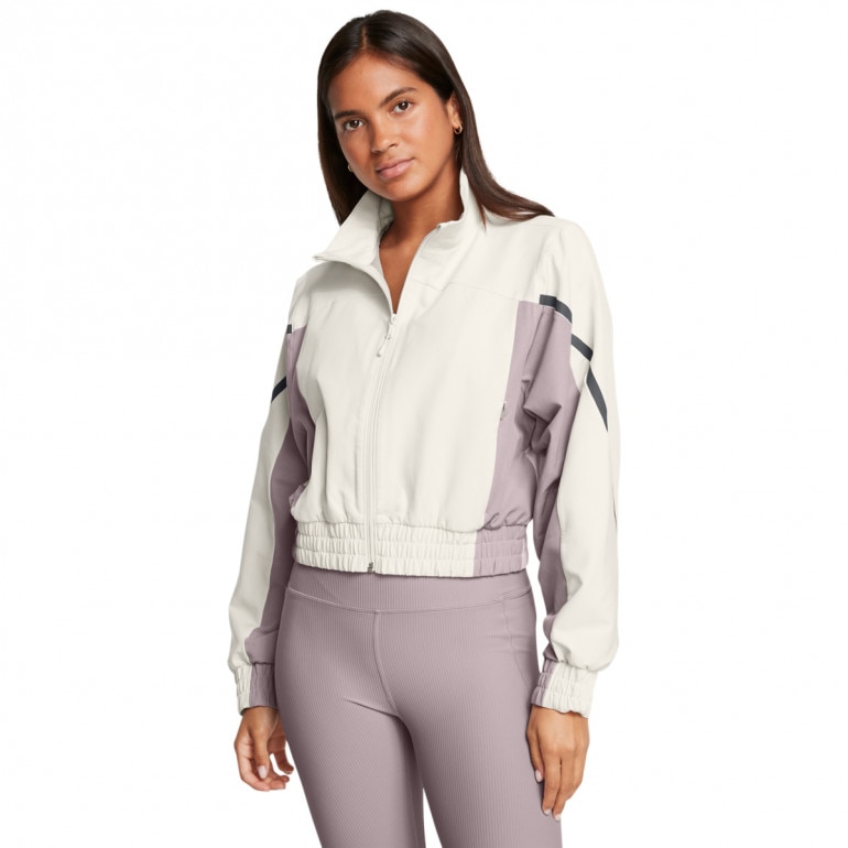 Damska kurtka treningowa Under Armour Unstoppable Crop Jacket - biała