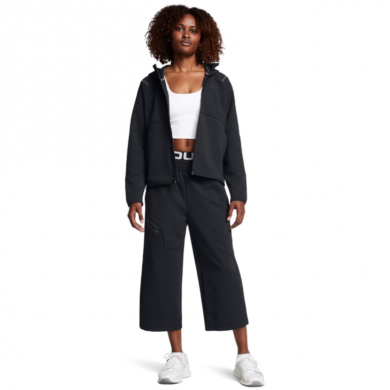 Damska bluza treningowa rozpinana z kapturem Under Armour Unstoppable Flc Txt Fz - czarna