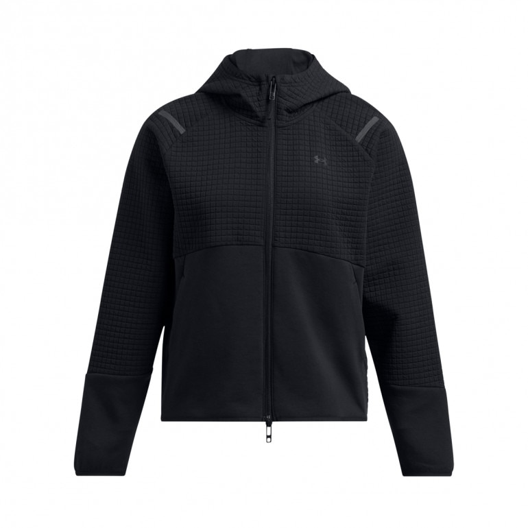 Damska bluza treningowa rozpinana z kapturem Under Armour Unstoppable Flc Txt Fz - czarna