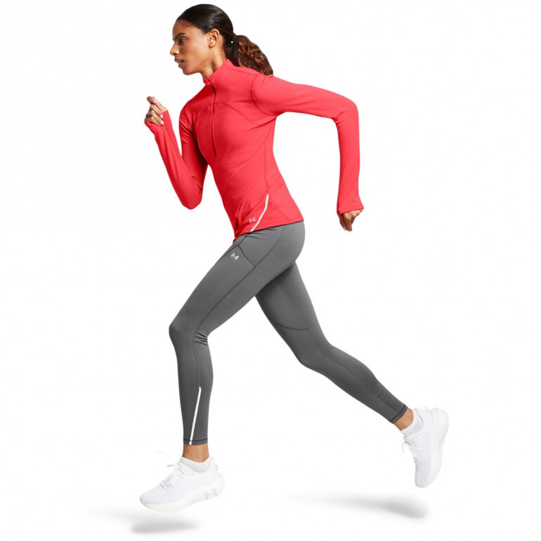 Damski longsleeve treningowy Under Armour Vanish Cw 1/2 Zip - czerwony