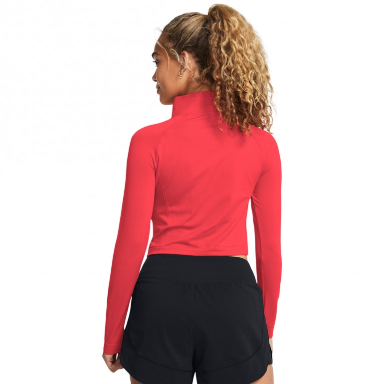 Damski longsleeve treningowy Under Armour Vanish Seamless 1/4 Zip Crop - czerwony