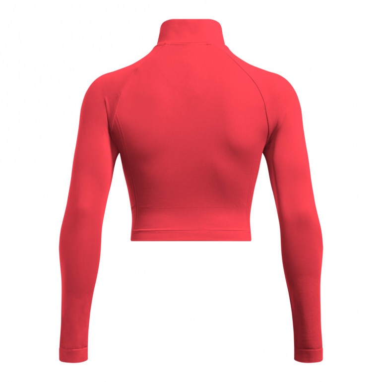 Damski longsleeve treningowy Under Armour Vanish Seamless 1/4 Zip Crop - czerwony