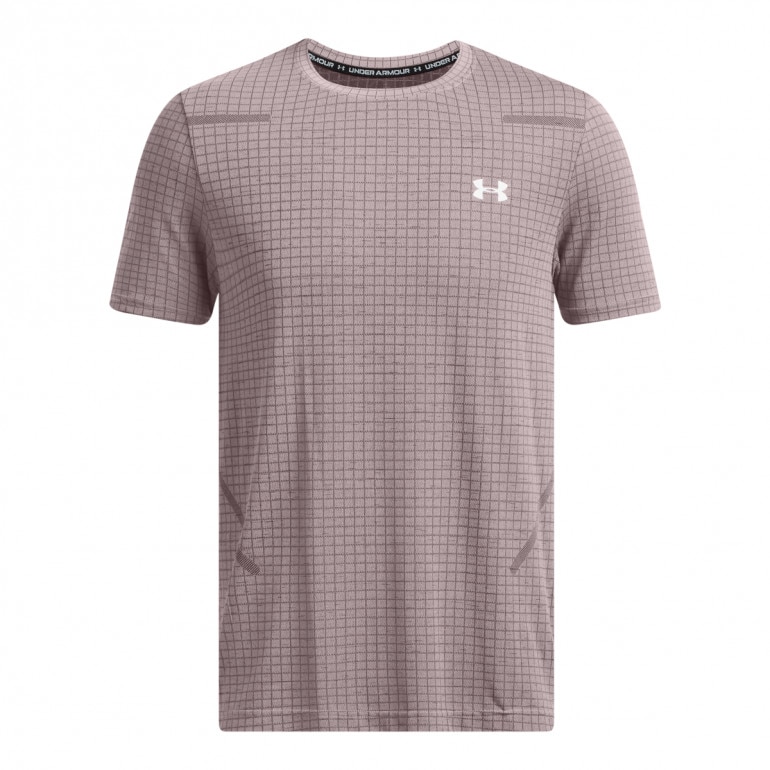 Męska koszulka treningowa Under Armour Vanish Seamless Grid SS - beżowa