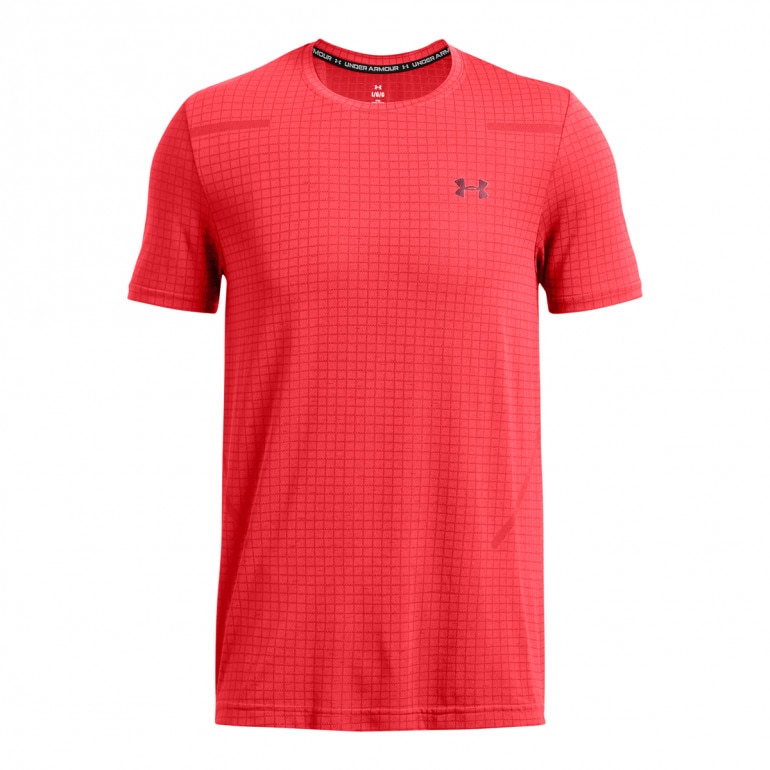 Męska koszulka treningowa Under Armour Vanish Seamless Grid SS - czerwona