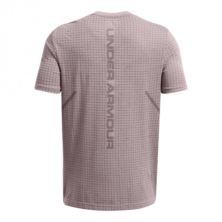 Męska koszulka treningowa Under Armour Vanish Seamless Grid SS - beżowa