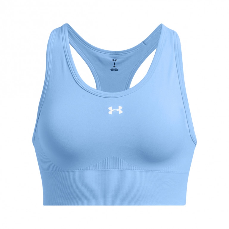 Biustonosz treningowy Under Armour Vanish Seamless Mid Bra - niebieski