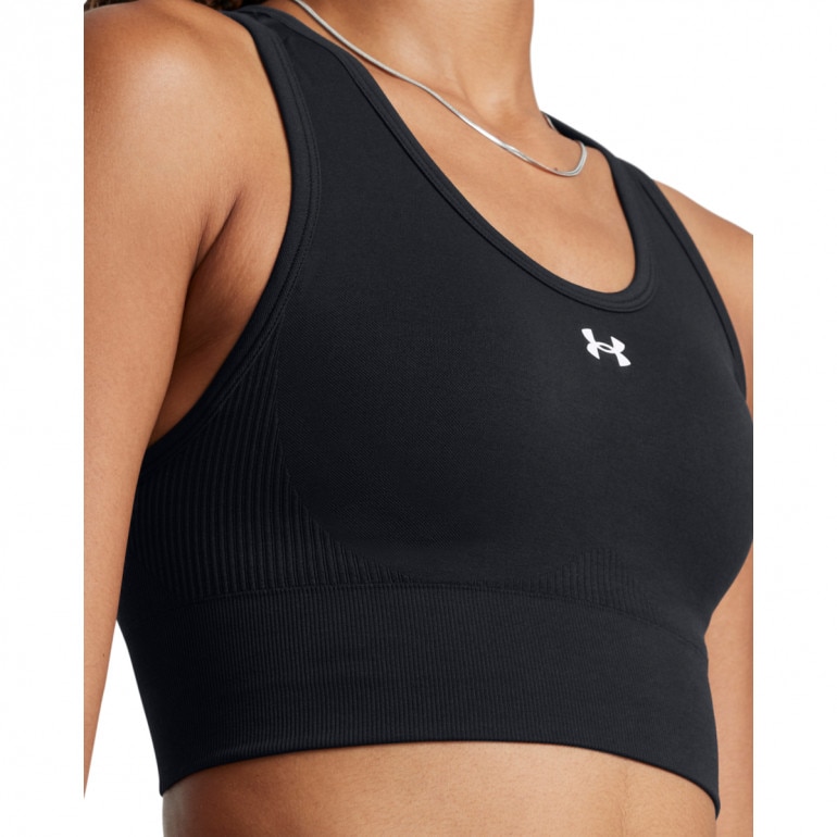 Biustonosz treningowy Under Armour Vanish Seamless Mid Bra - czarny