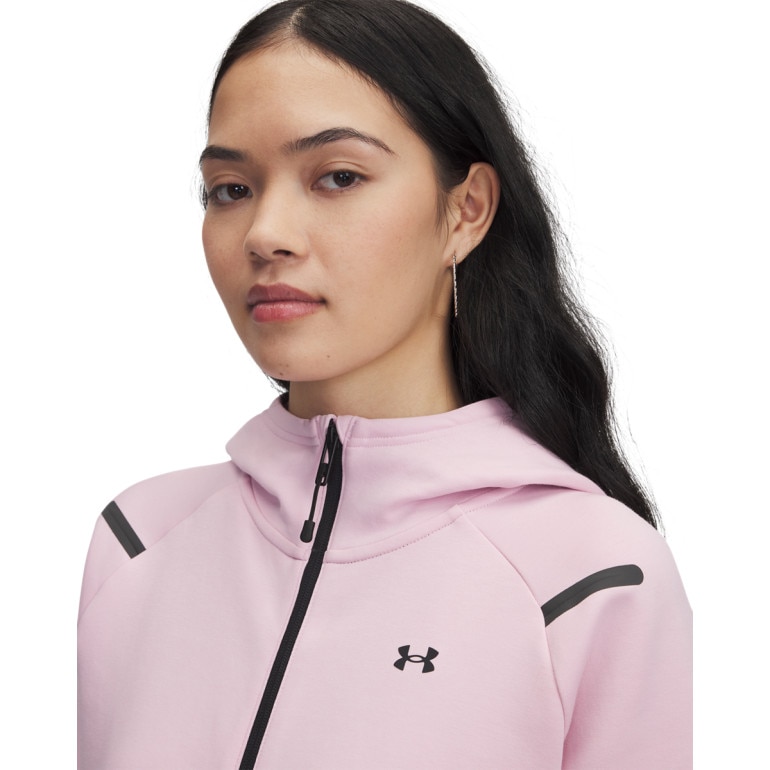 Damska bluza treningowa rozpinana z kapturem Under Armour Unstoppable Fleece FZ - różowa
