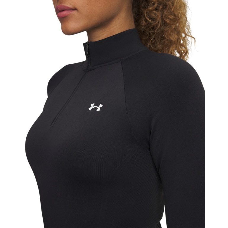 Damski longsleeve treningowy Under Armour Vanish Seamless 1/4 Zip - czarny