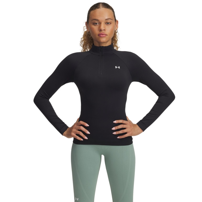 Damski longsleeve treningowy Under Armour Vanish Seamless 1/4 Zip - czarny