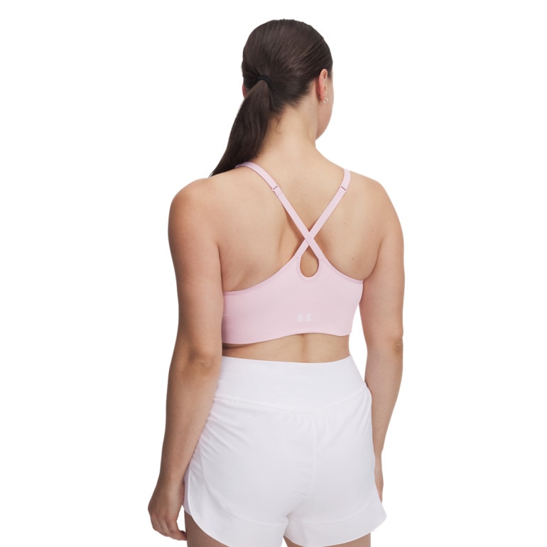Biustonosz treningowy Under Armour Vanish Seamless Low Bra - różowy