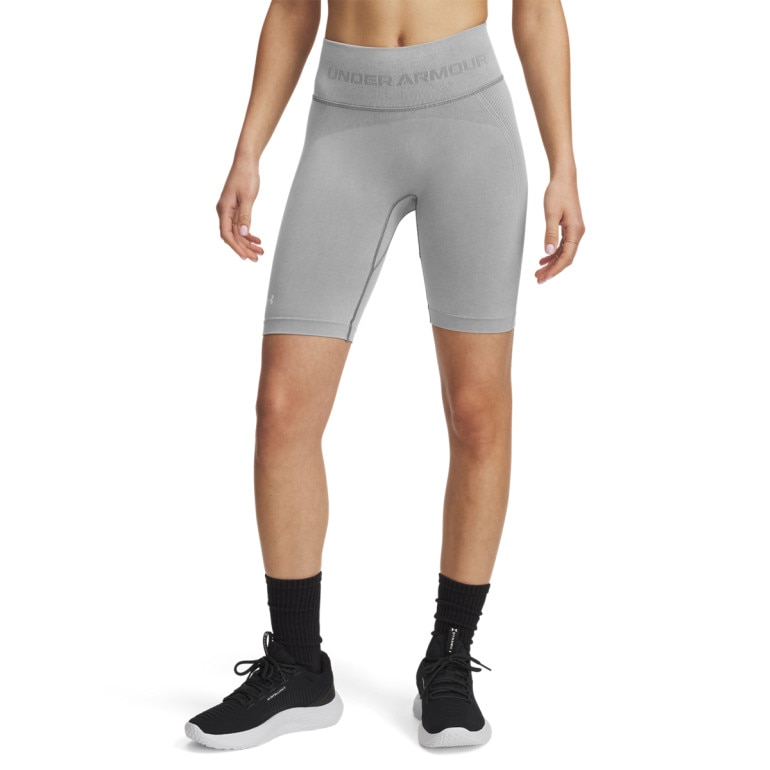 Damskie kolarki treningowe Under Armour Vanish Seamless Washed Short - szare