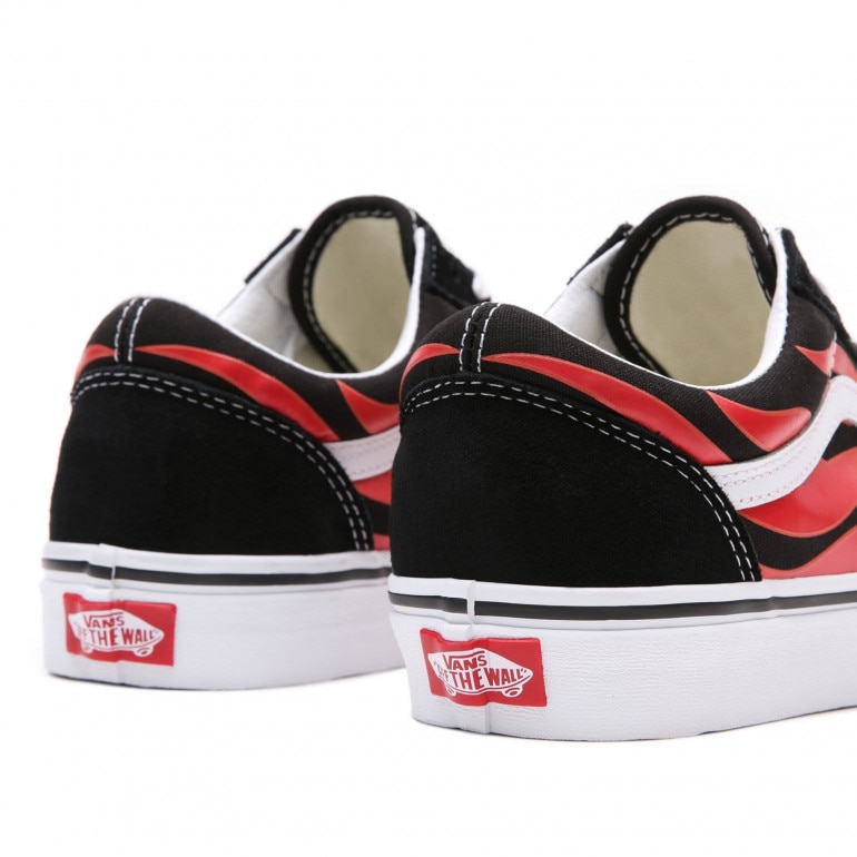 Buty uniseks VANS Old Skool PRINTS FLAME - czarne