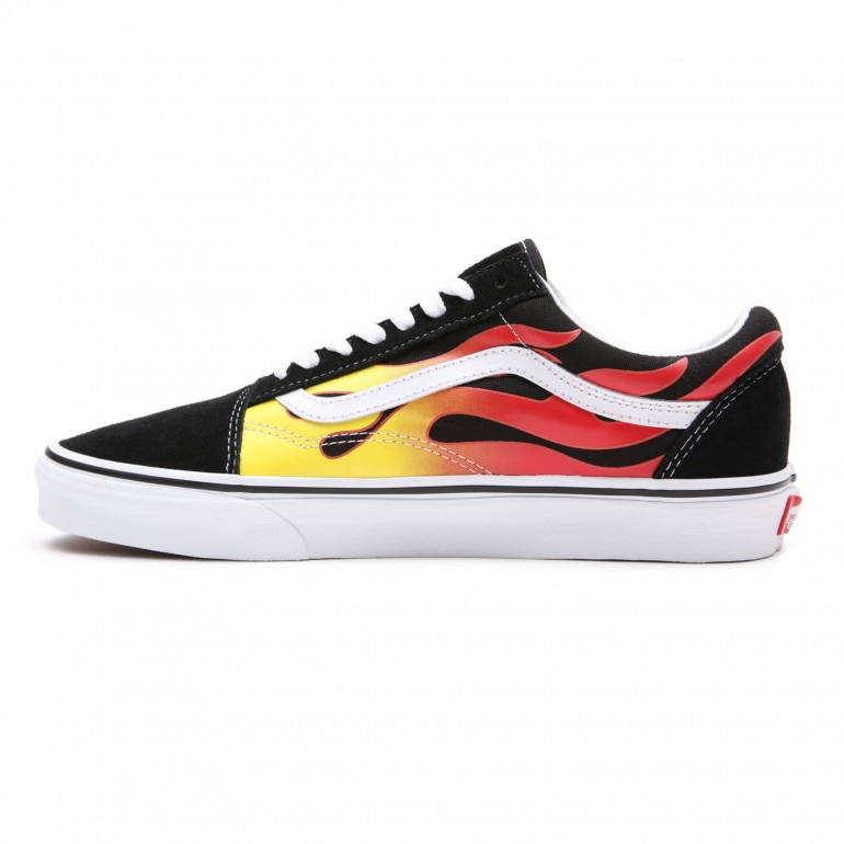 Buty uniseks VANS Old Skool PRINTS FLAME - czarne